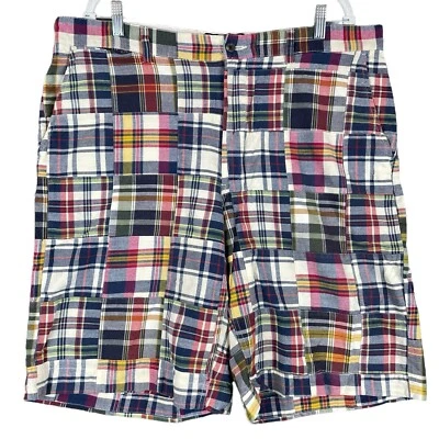American Living Madras Bermuda Shorts Mens 38 100% Cotton Pockets Multicolor - Image 1 of 4