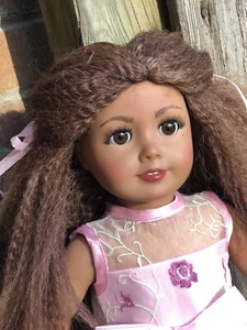 American Girl 18 Zoll Puppe - Atemberaubende individuell neu bemalte Puppe - & neue Perücke! - Bild 1 von 5