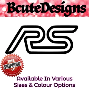 Adesivo decalcomania vinile logo RS AUTO STYLING COMPATIBILE CON FORD - PORSCHE - AUDI - Foto 1 di 3