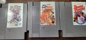 nintendo nes games bundle Blades Of Steel, Major League,double Dribble