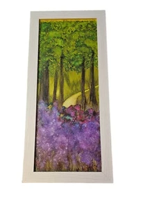 dipinto su tela originale di Val Robinson scena forestale, incorniciato, decorazione d'arte - Foto 1 di 6