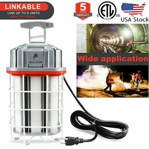 80/100/120/125W LED Temporary Plug-In Work Light Job Site Mine Construction Lamp - Picture 1 of 20