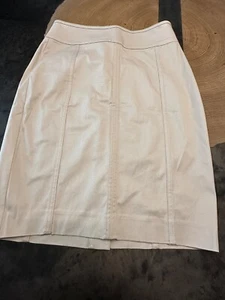 NWT ANN TAYLOR ASTOR PENCIL STRETCH SKIRT TAN WOMENS SZ 2 - Picture 1 of 6