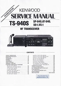 Manual de servicio instrucciones para Kenwood TS-940 S,SP-940,AT-940,SO-1,VS-1 - Imagen 1 de 1