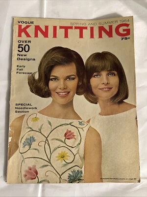 Vogue Knitting Spring Summer 1964 Needlework Magazine Vintage Back Issue - Image 1 of 4