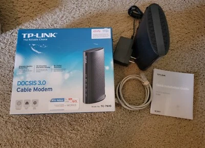 TP-LINK TC-7610 DOCSIS 3.0 (8x4) Cable Modem Comcast XFINITY Time TP LINK - Image 1 of 4