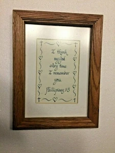 I Thank my god every time I rember you Framed matted Christian gift 8x6 Art  - Picture 1 of 3