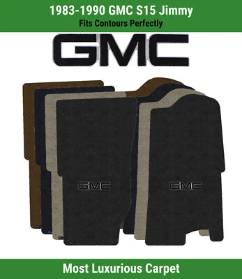 Lloyd Luxe Front Row Carpet Mats for 1983-1990 GMC S15 Jimmy w/Black GMC 1 Logo - Image 1 of 4
