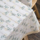 Floral Print Table Cover Tablecloth Thin Lace Edge Square Dining Desk Decor