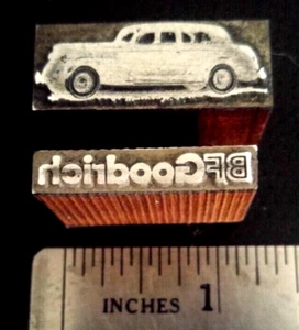 BF Goodrich Logo 2 Letterpress Blocks automotive advertising gas stations - Picture 1 of 6
