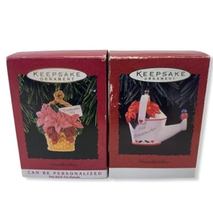 Lote de adornos de recuerdo de sello vintage 1993 y 95 abuela vacaciones de Navidad - Imagen 1 de 3