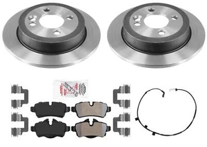 Rotores de freno de disco trasero premium pastillas sensores para Mini Cooper Base 2009-2010 - Imagen 1 de 13