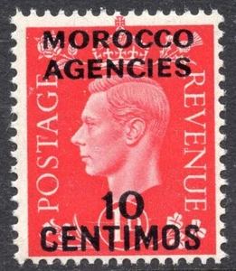 MOROCCO AGENCIES 1937-52 SG166 KGVI 10c. ON 1d. SCARLET - MNH - Picture 1 of 1