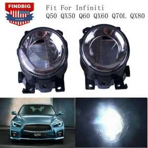 Pair LED Front Fog Light Lamp RH LR For Infiniti Q50 QX50 Q60 QX60 Q70L QX80 US - Bild 1 von 8