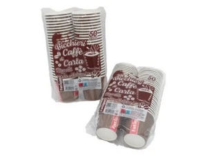 CONFEZIONE BICCHIERI BICCHIERINI MONOUSO CARTA CAFFE' CC. 75 X 50 PZ. - Picture 1 of 1