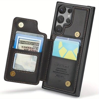 CYBERLAND For Samsung Galaxy S24 S23 S22 S21 Ultra S23 FE Wallet Case with Card Holder