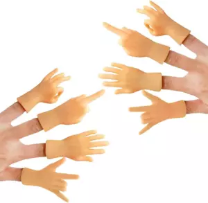 Tiny Hands Mini Finger Puppets, 8 Pcs (4 Mixed Styles), Party Favors, Tiktok Toy - Picture 1 of 7