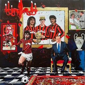 A winning era Renè Opera SIEBDRUCK Pop Art Milan auf Karton Gemälde 50x50 - Bild 1 von 1