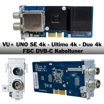 VU+ DVB-C FBC Tuner Uno SE 4K / Ultimo 4K / DUO 4k für Kabel Anschluss 2160p HD - Bild 1 von 2