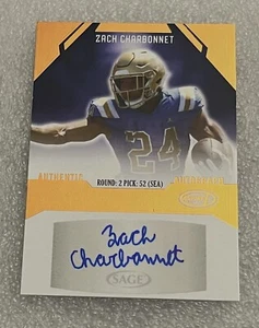2023 Sage Aspire Zach Charbonnet #ASP-ZC Rookie Auto RC - Picture 1 of 2