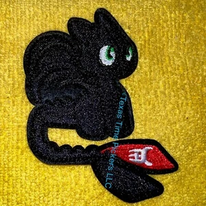 π₯ Toothless / Night Fury How To Train Your Dragon BEAUTIFUL Iron On Patch - Picture 1 of 6