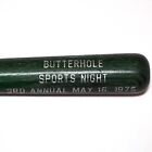 Batte de baseball vintage Butterhole Sports Night mai 1975 16 pouces H&B Louisville Slugger