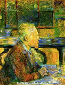 Vincent Van Gogh Drinking Absinthe 8.5x11" Photo Print Toulouse-Lautrec Fine Art - Picture 1 of 2