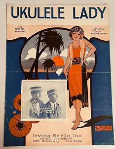 Antiguo ukelele partitura 1925 Lady Irving Berlin R A Whiting S Freda J Palace - Imagen 1 de 11