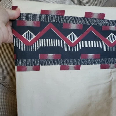 Vintage Sewing Fabric VIP  Cranston Southwest Tribal Boarder Cotton 2.5ydx60" - Image 1 of 4