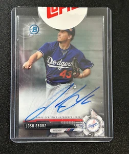2017 Bowman Chrome Josh Sborz Autograph - Los Angeles Dodgers - Picture 1 of 2