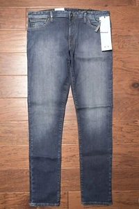 Armani Exchange A|X J14 Men's Skinny Fit Med Blue Stretch Cotton Jeans 40L 40X34 - Picture 1 of 14