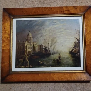 Attributed to FRANCIS MOLTINO 19thc Oil Painting c1850 'The Custom House Dublin' - Picture 1 of 6