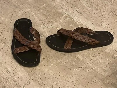 Sandalias GUCCI para hombre marrón tejido palo 10Gucci—11US Foto 1 de 4