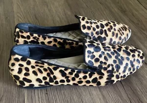 Birdies Size 7.5 Starling Flats Calf Hair Cheetah Leopard Print Slip on Loafers - Picture 1 of 7