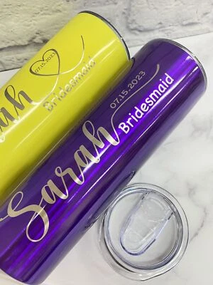 Vaso de Dama de honor personalizado regalo dama de honor propuesta boda fiesta Foto 1 de 4