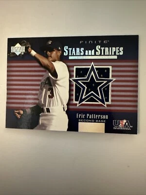 2003 Upper Deck Finite USA Baseball Eric Patterson Stars and Stripes Team Jersey - Image 1 of 4