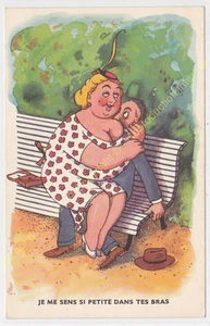 Cpa Humour I Feel So Small In Your Arms Edit The Rose - Picture 1 of 1