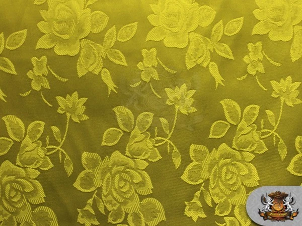 Tecidos jacquard florais de cetim / 58" de largura / vendidos por jarda - Imagem 1 de 1