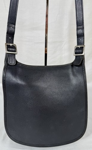 ???Borsa a tracolla vintage COACH A9P 9135 BLACK FLAP guanto pelle conciata 2WAY