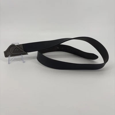 Cinturón de Cuero Quicksilver Talla Grande LOGO Hebilla Negro Y2K Patinador Calle Grande Foto 1 de 4