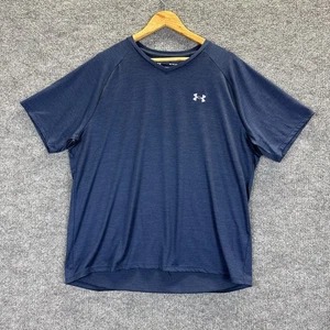 UNDER ARMOUR T-Shirt Men’s XL Navy Blue The Tech Tee Short Sleeve Athletic Gym - Picture 1 of 8