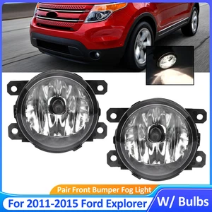 For 2011-2015 Ford Explorer Pair Front Bumper Fog Light Lamp Replacement W/ Bulb - Picture 1 of 21