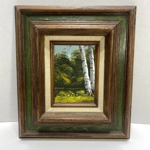 Beautiful Allen King SIGNED MINIATURE OIL PAINTING LANDSCAPE - Picture 1 of 5