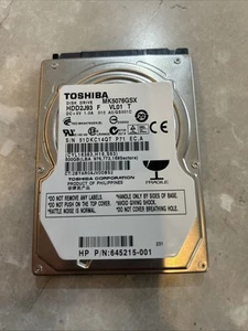 TOSHIBA 500GB HDD FESTPLATTE 2,5" SATA LAPTOPS BETRIEBSSYSTEM - Bild 1 von 2