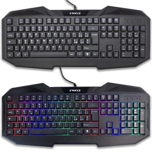 Rgb Usb Gaming Keyboard Backlit Color Wired Black - Picture 1 of 4