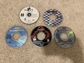 Lot of 4 SEGA Saturn Games & 1 PS1 DISC ONLY SCRATCHED UNTESTED