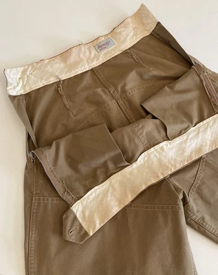 RARO 40's 50s Red Head Squaltex SIDE ZIP PATO LONA CEPILLO PANTALONES EE. UU. Garra XS Foto 1 de 4