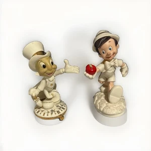 LENOX Disney Showcase Collection Pinocchio & Jimnie The Cricket Figurines HTF - Picture 1 of 14