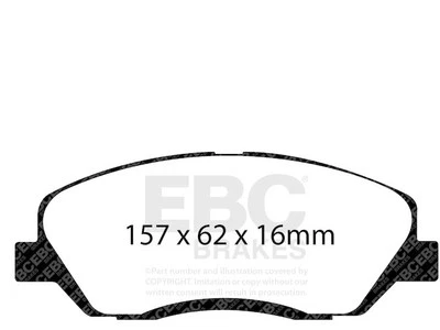 Juego de pastillas de freno delanteras para Hyundai Santa Fe 2007-2009 EBC 84513NSKJ 2008 Foto 1 de 4