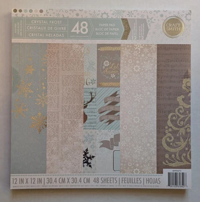 Craft Smith Christmas Winter Crystal Frost 12"x12" Scrapbook Paper Pad 48 Sheets - Image 1 of 3